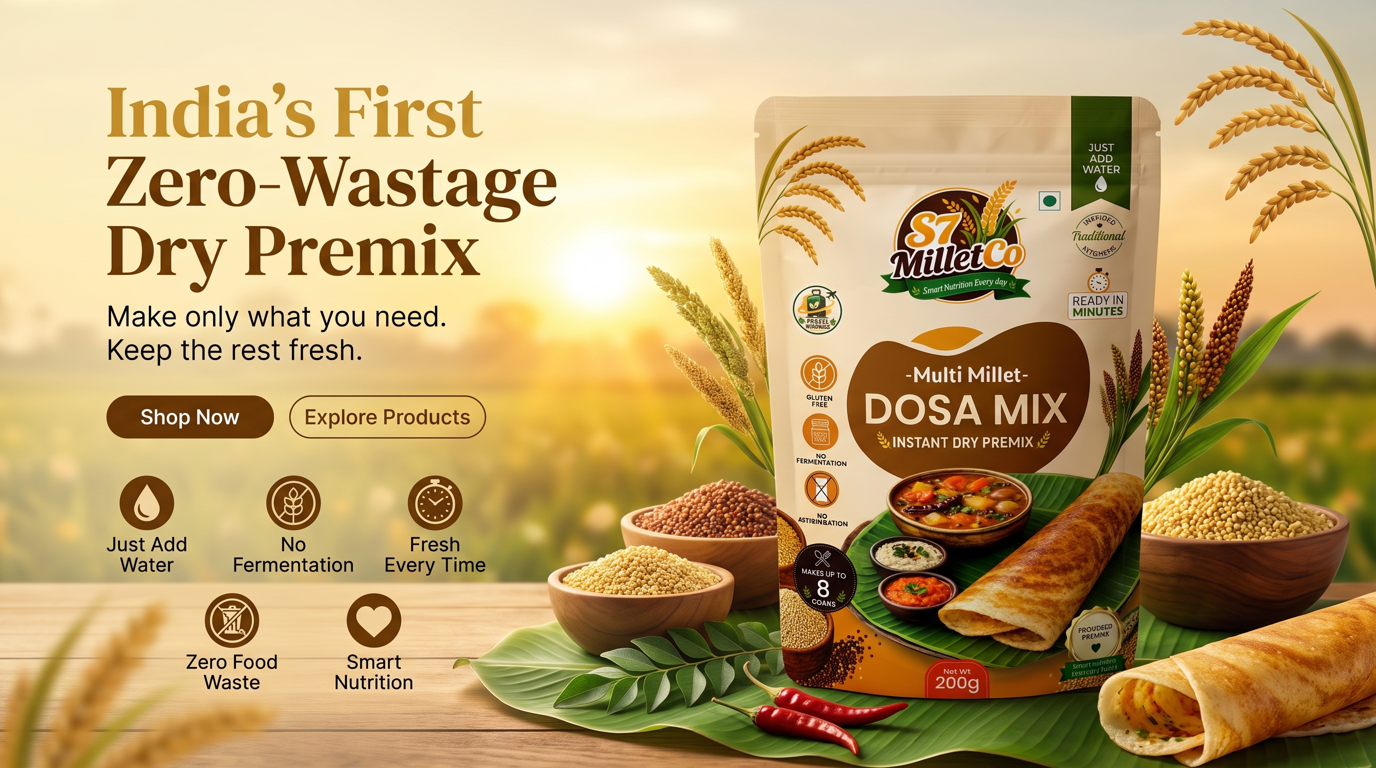 Smart Instant Millet Breakfast Mixes