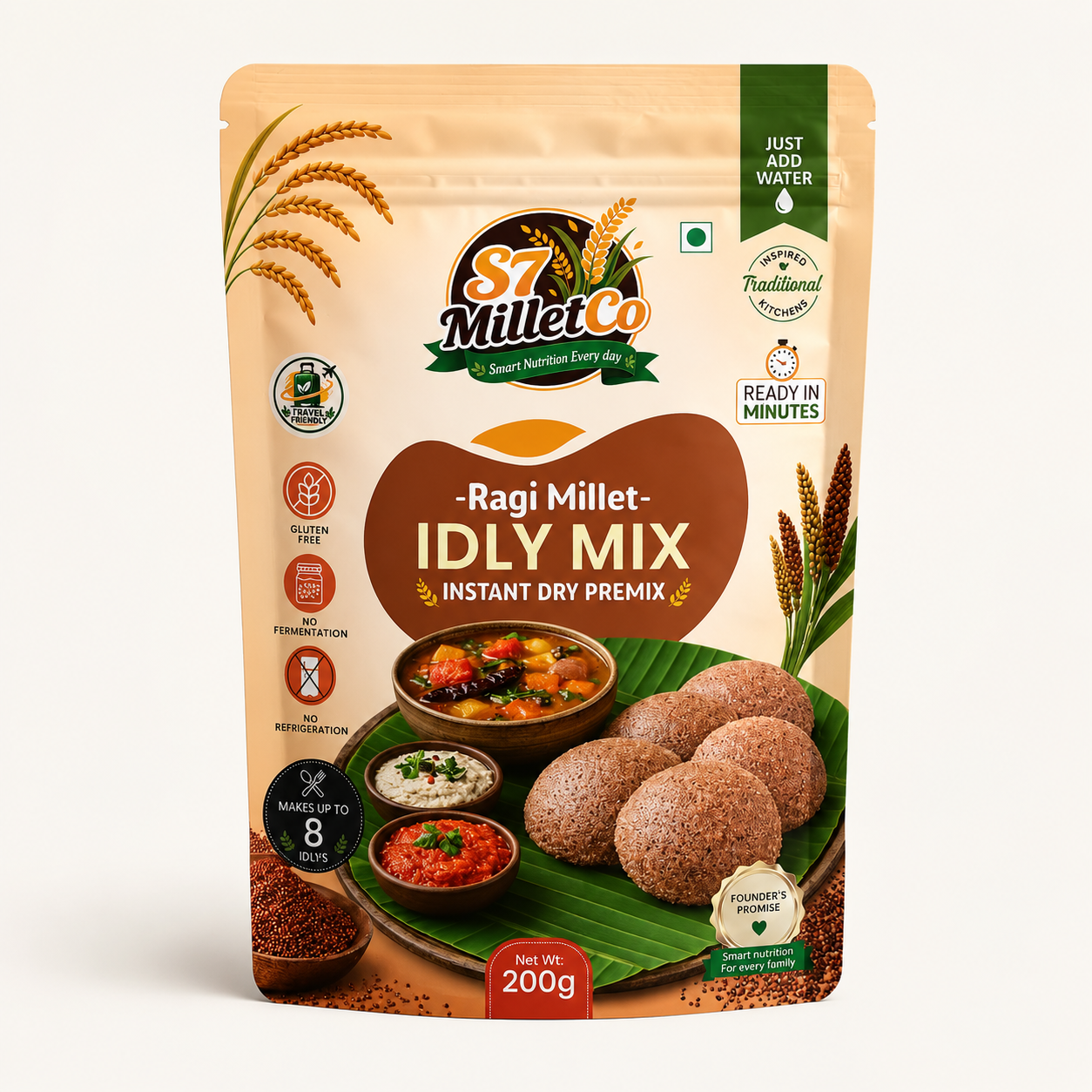 Ragi Millet Idly Mix | Just Add Water | 200g