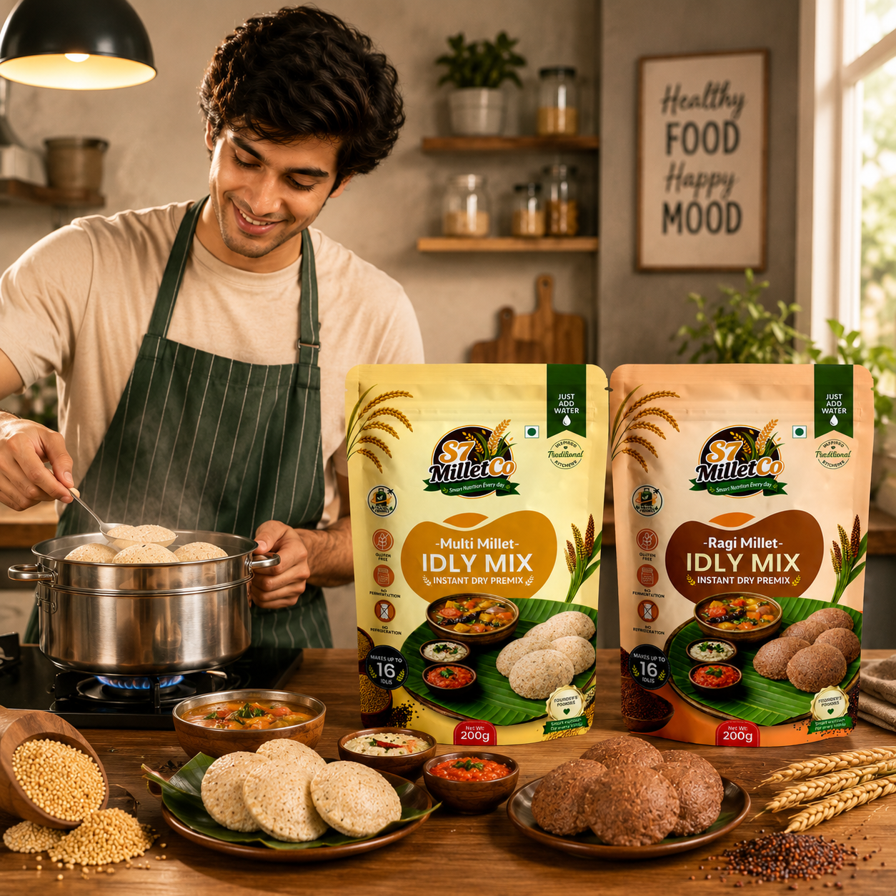 Millet Idly Duo  | Just Add Water | 400g — image 4