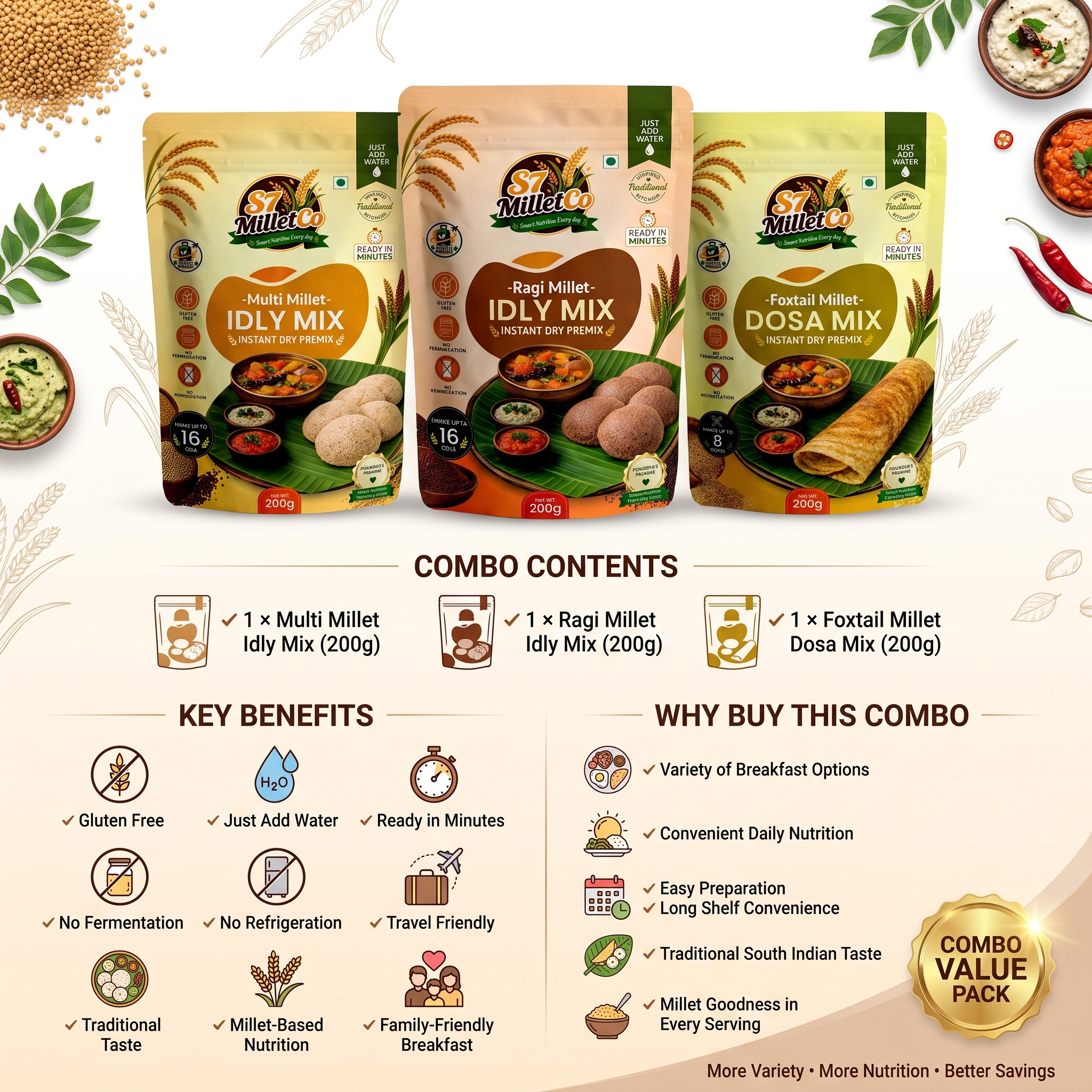 Gluten Free Trio  | Just Add Water | 600g — image 3