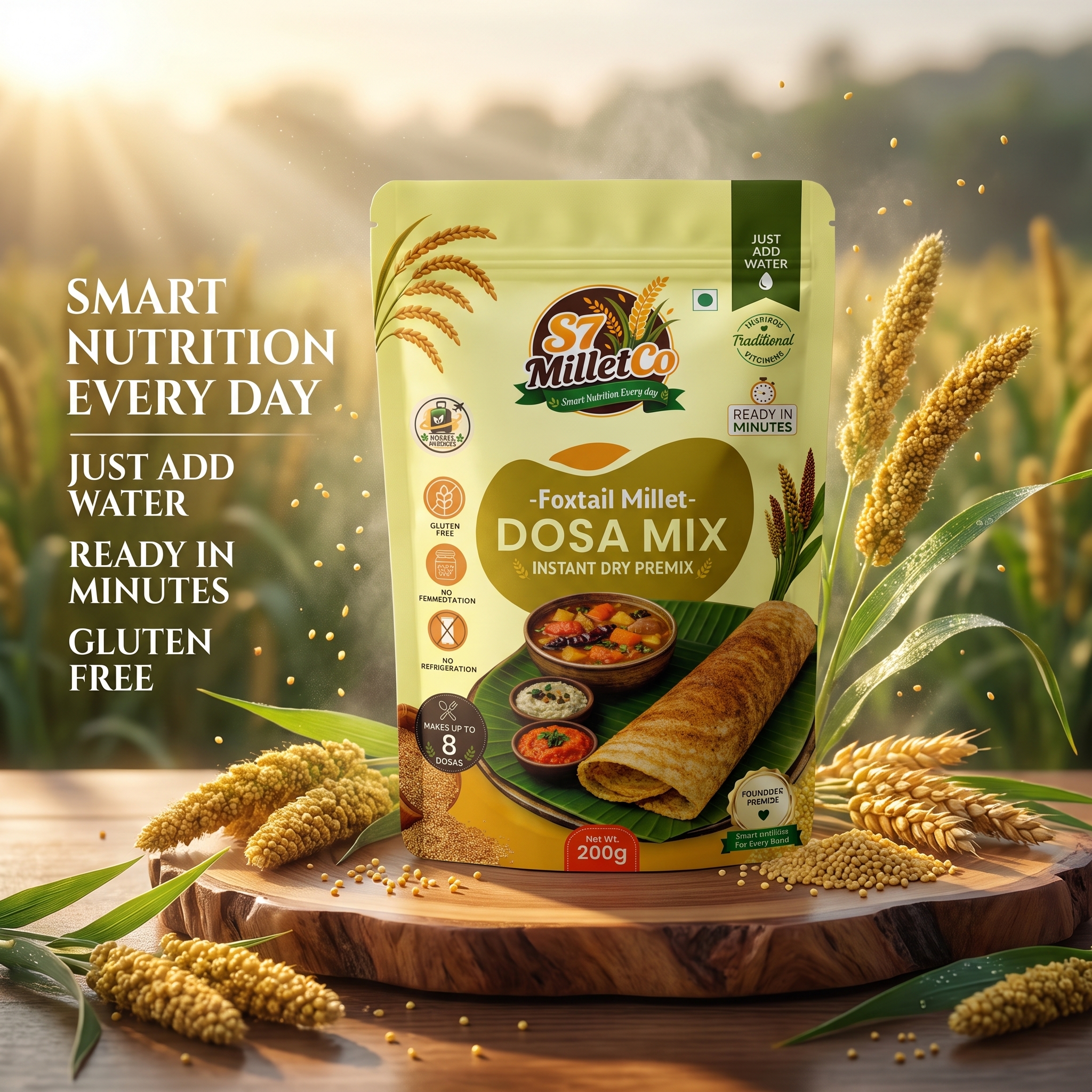 Foxtail Millet Dosa Mix | Just Add Water | 200g — image 2