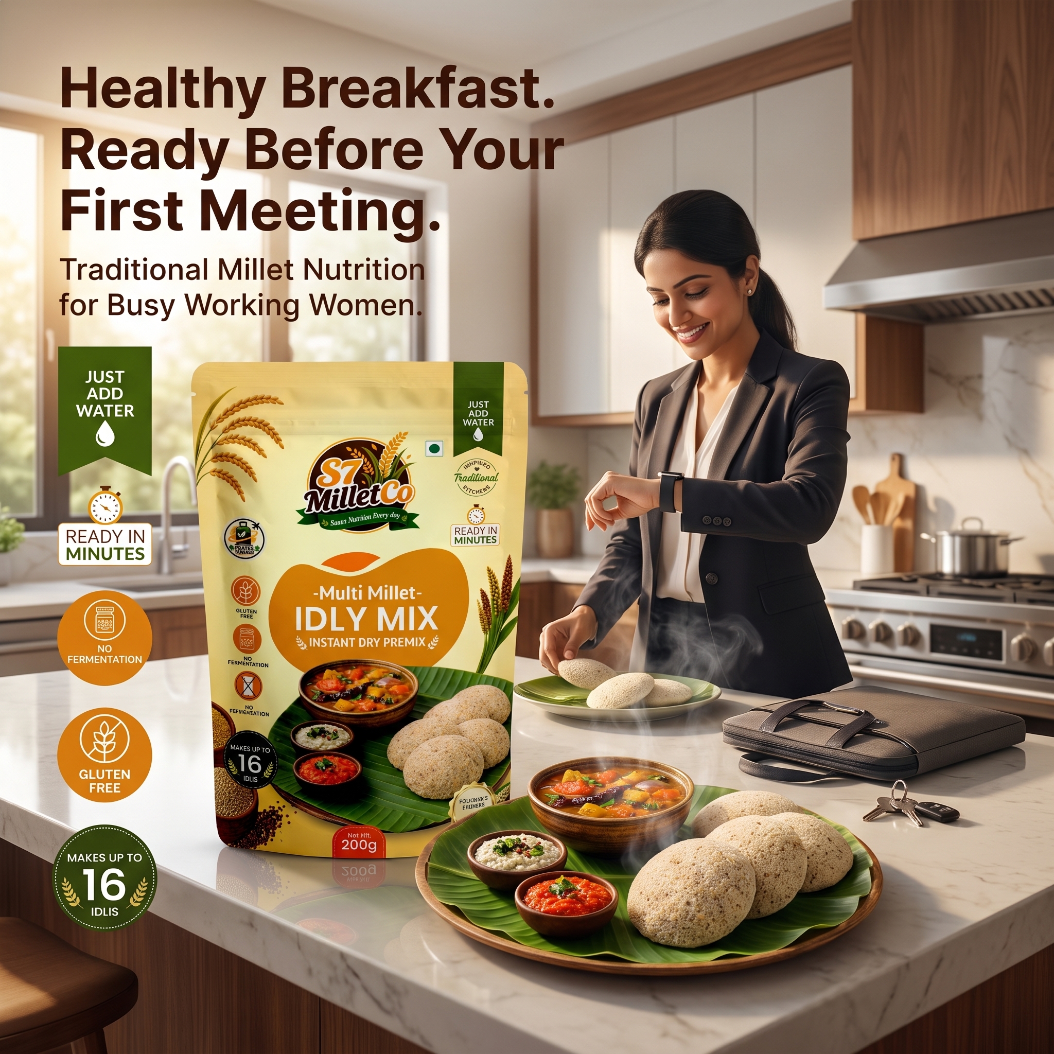 Multi Millet Idly Mix | Just Add Water | 200g — image 5